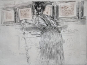 Collection Image: Helleu Madame Helleu Devant les Watteau